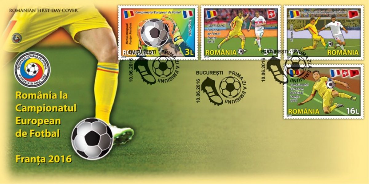 Campionatul European de Fotbal  2016, pe timbre