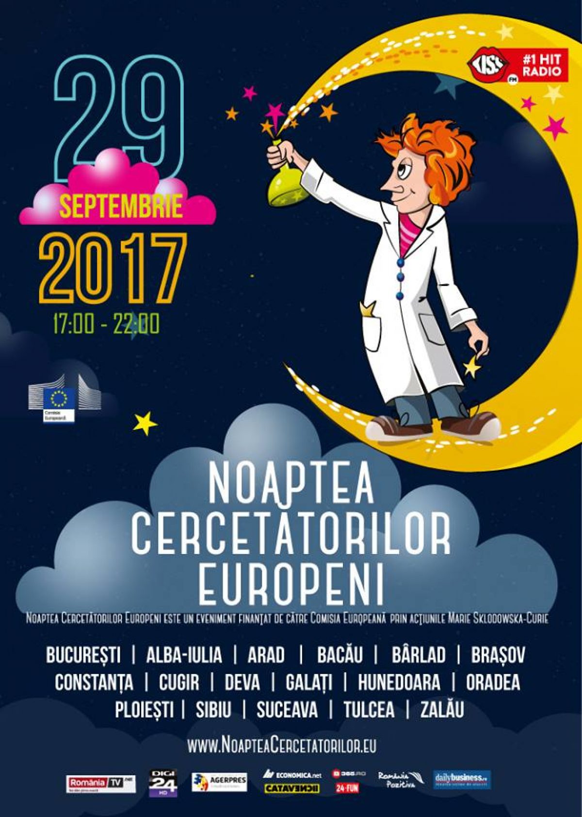 Noaptea Cercetătorilor Europeni, în 17 oraşe din România