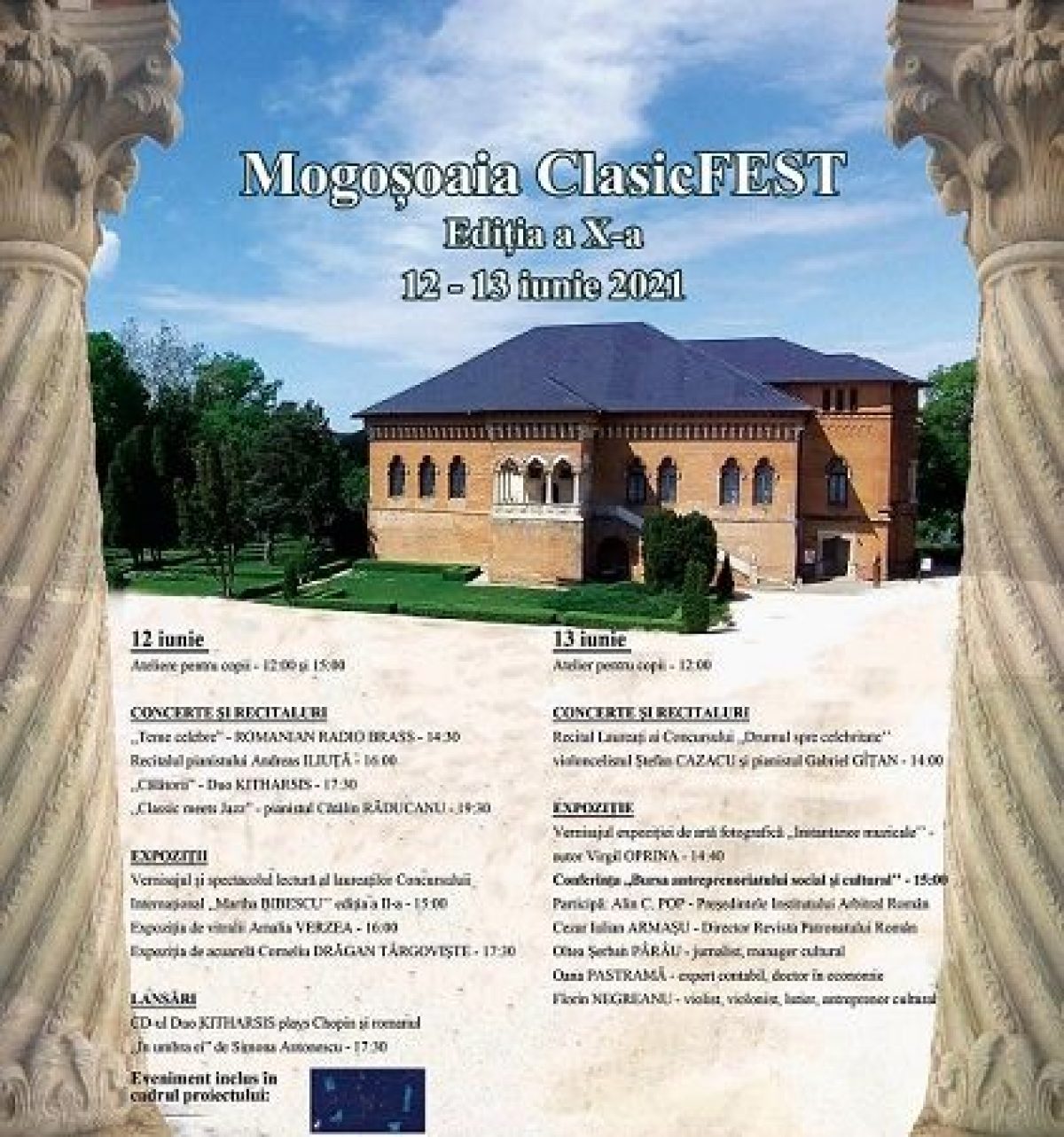 Mogoșoaia ClasicFest. Ateliere gratuite în universul libertăţii